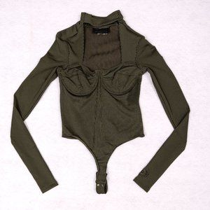 NWOT Reebok Cardi B Bodysuit with structured bra cups